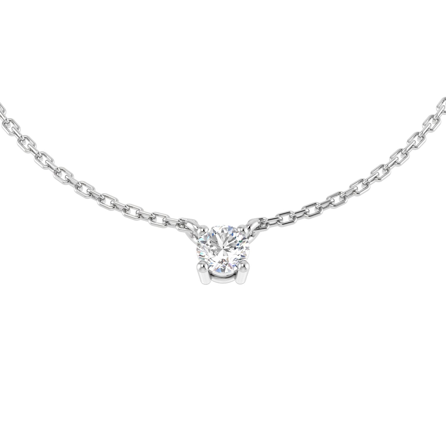 9ct White Gold 0.16ct G SI2 Diamond Necklace