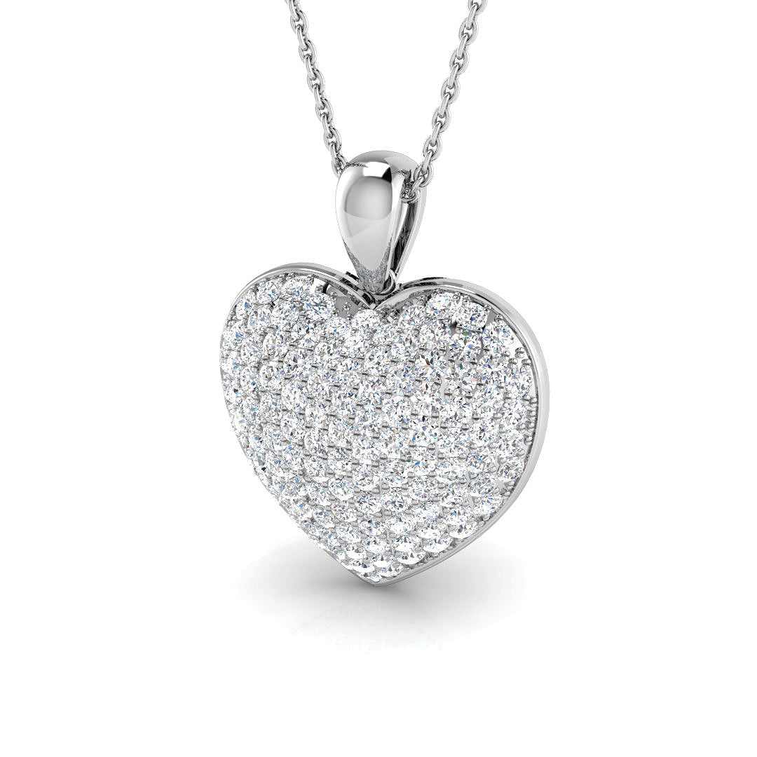 18ct White Gold 1.47ct G SI2 Diamond Pendant