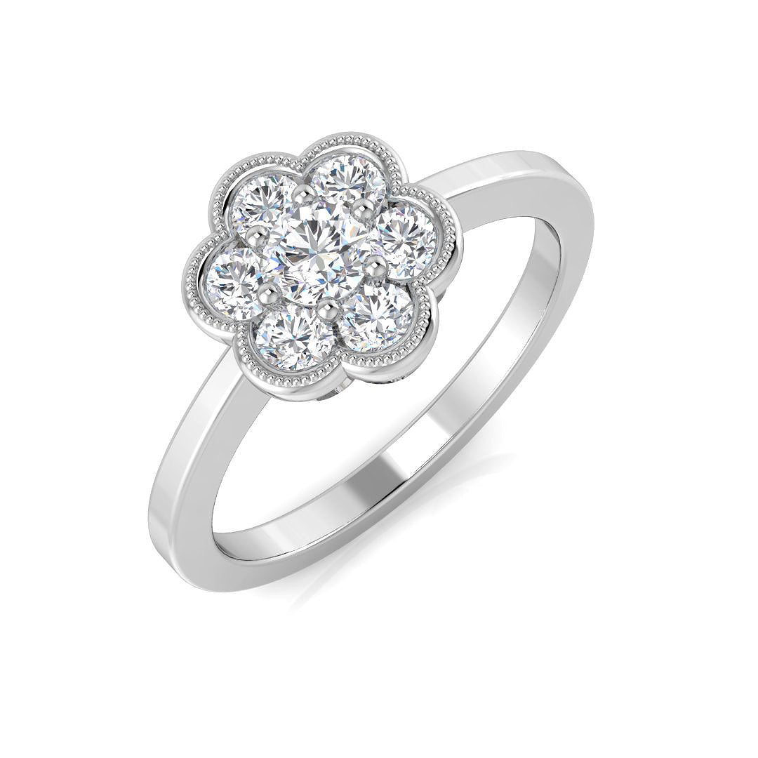 18ct White Gold 0.47ct G SI1 Diamond Ring