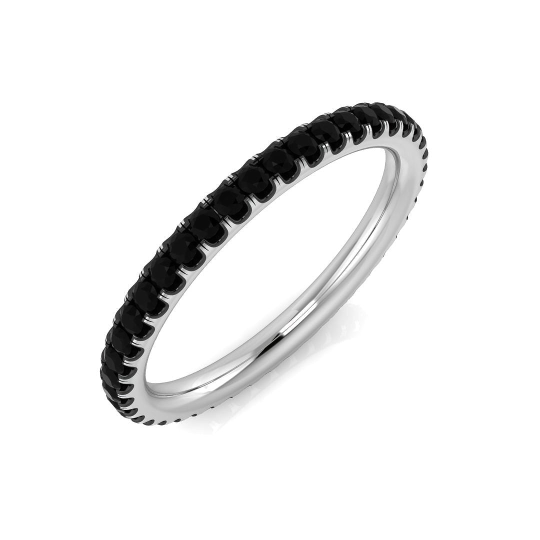 18ct White Gold 0.35ct Black Diamond Ring