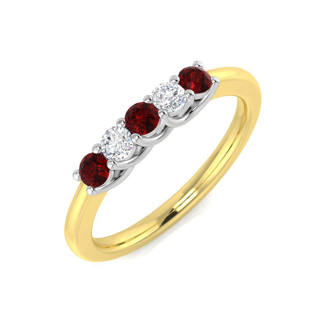 18ct Yellow Gold 0.37ct G SI1 Diamond Ring