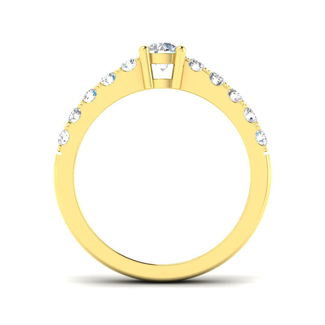 18ct Yellow Gold 0.55ct G SI2 Diamond Ring