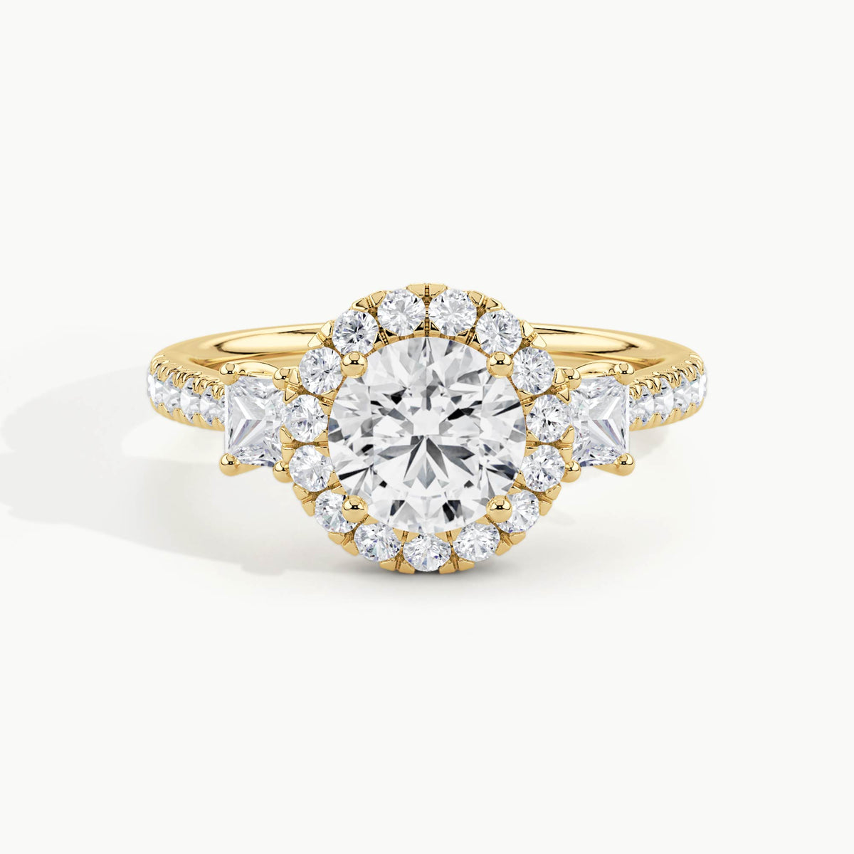 Yellow Gold, Round, down view