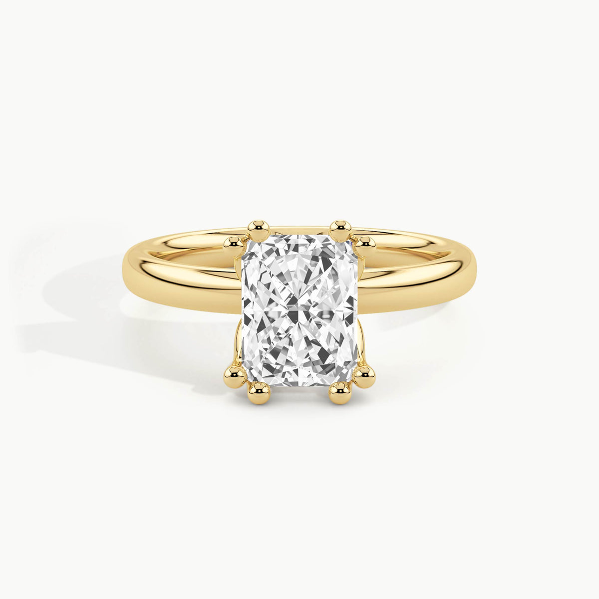 Yellow Gold, Radiant, down view