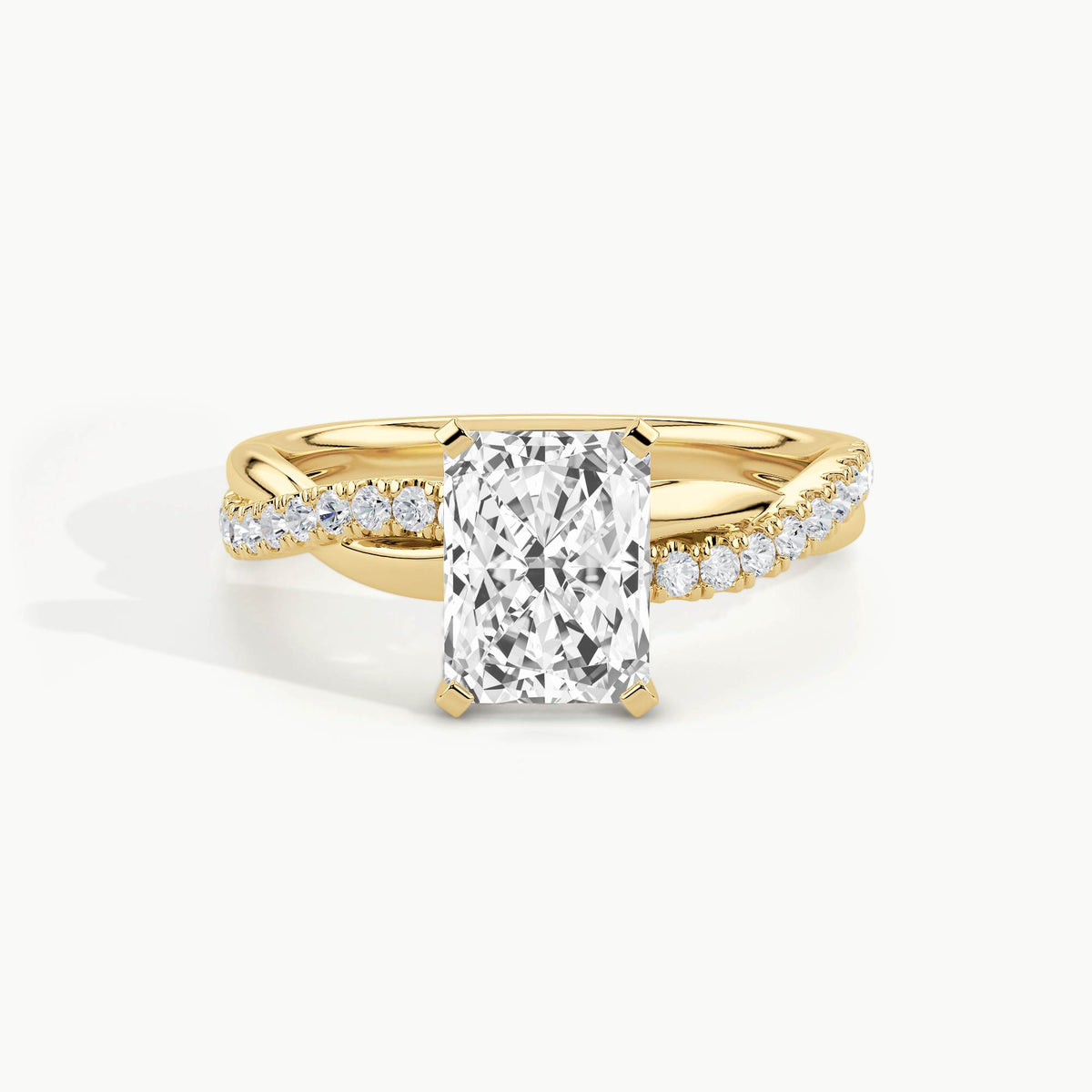 Yellow Gold, Radiant, down view
