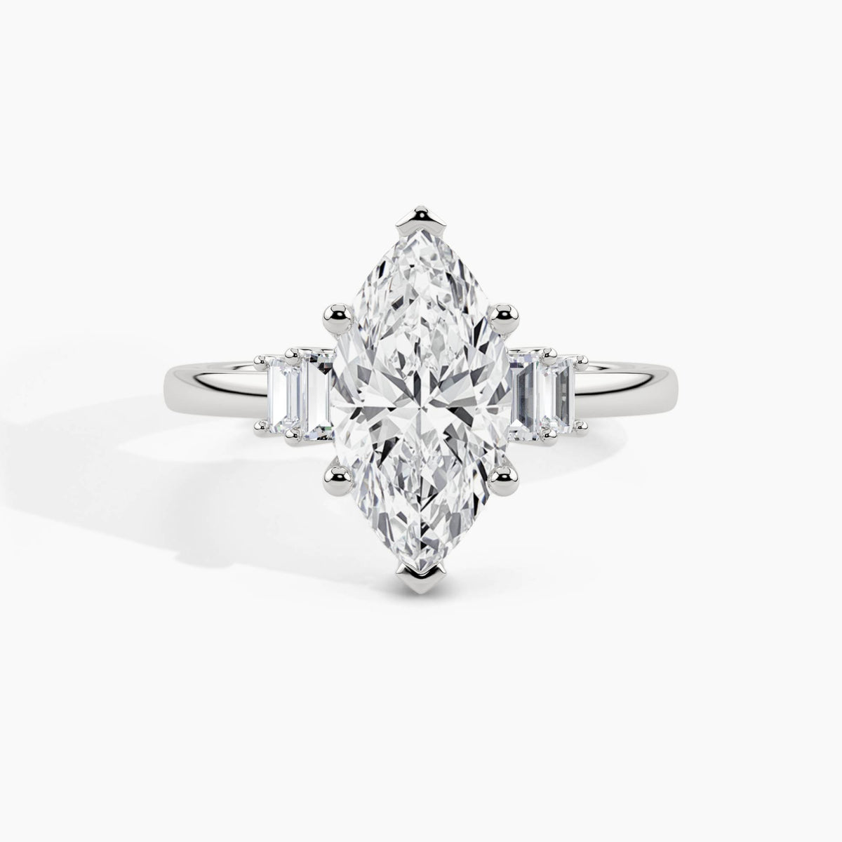 950 Platinum, Marquise, down view
