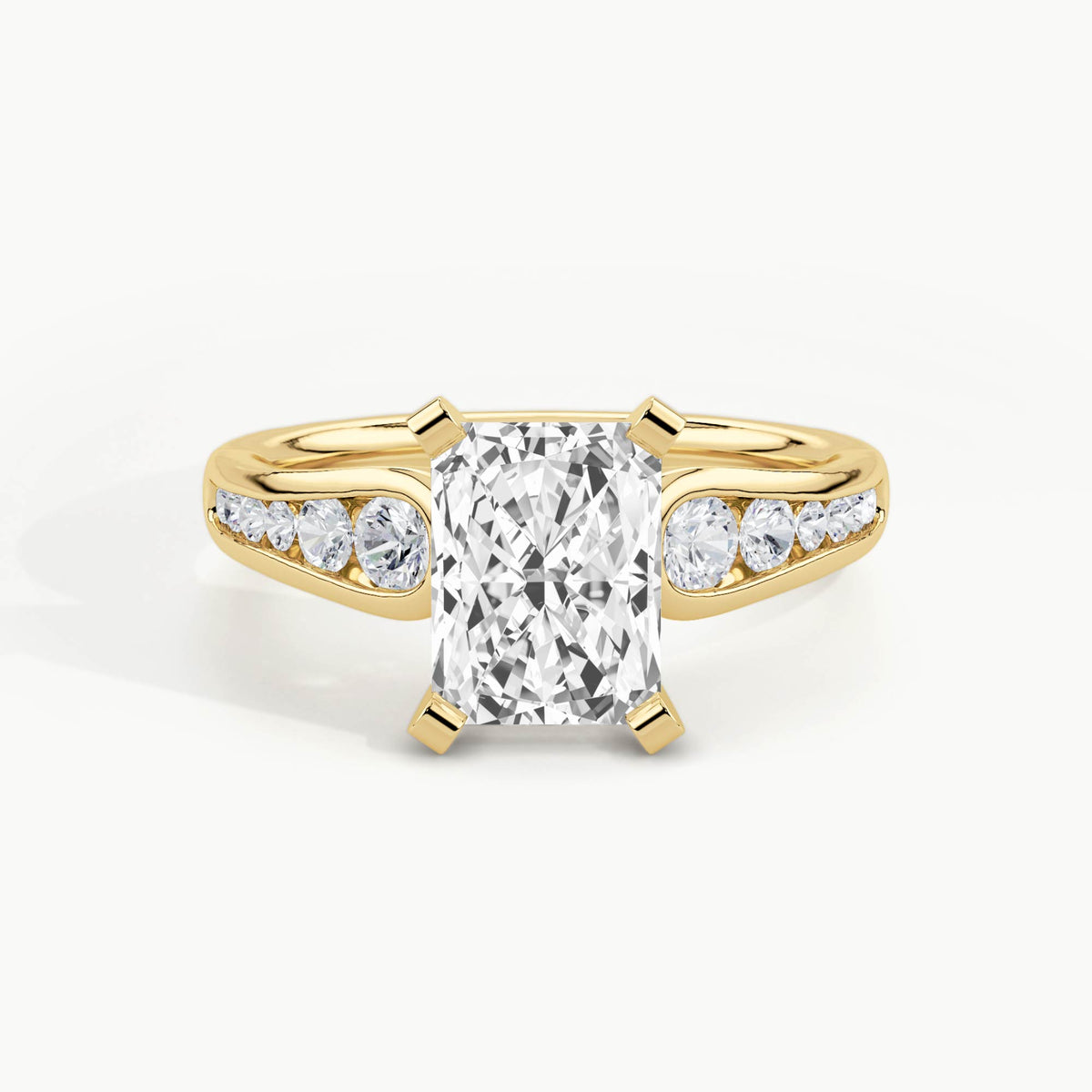 Yellow Gold, Radiant, down view