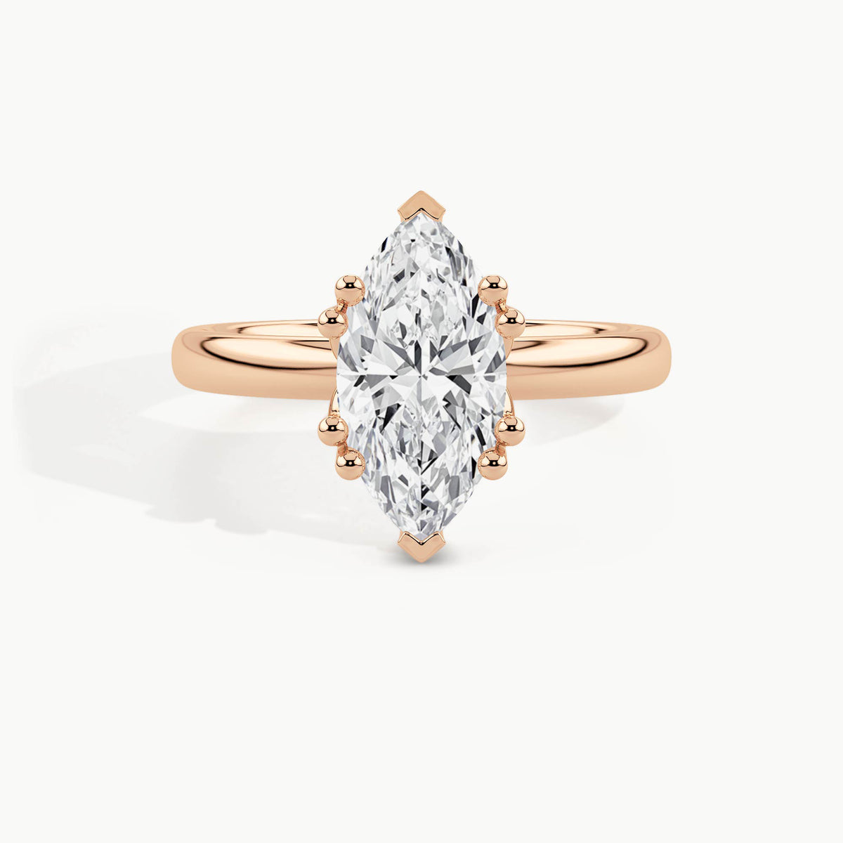 Rose Gold, Marquise, down view