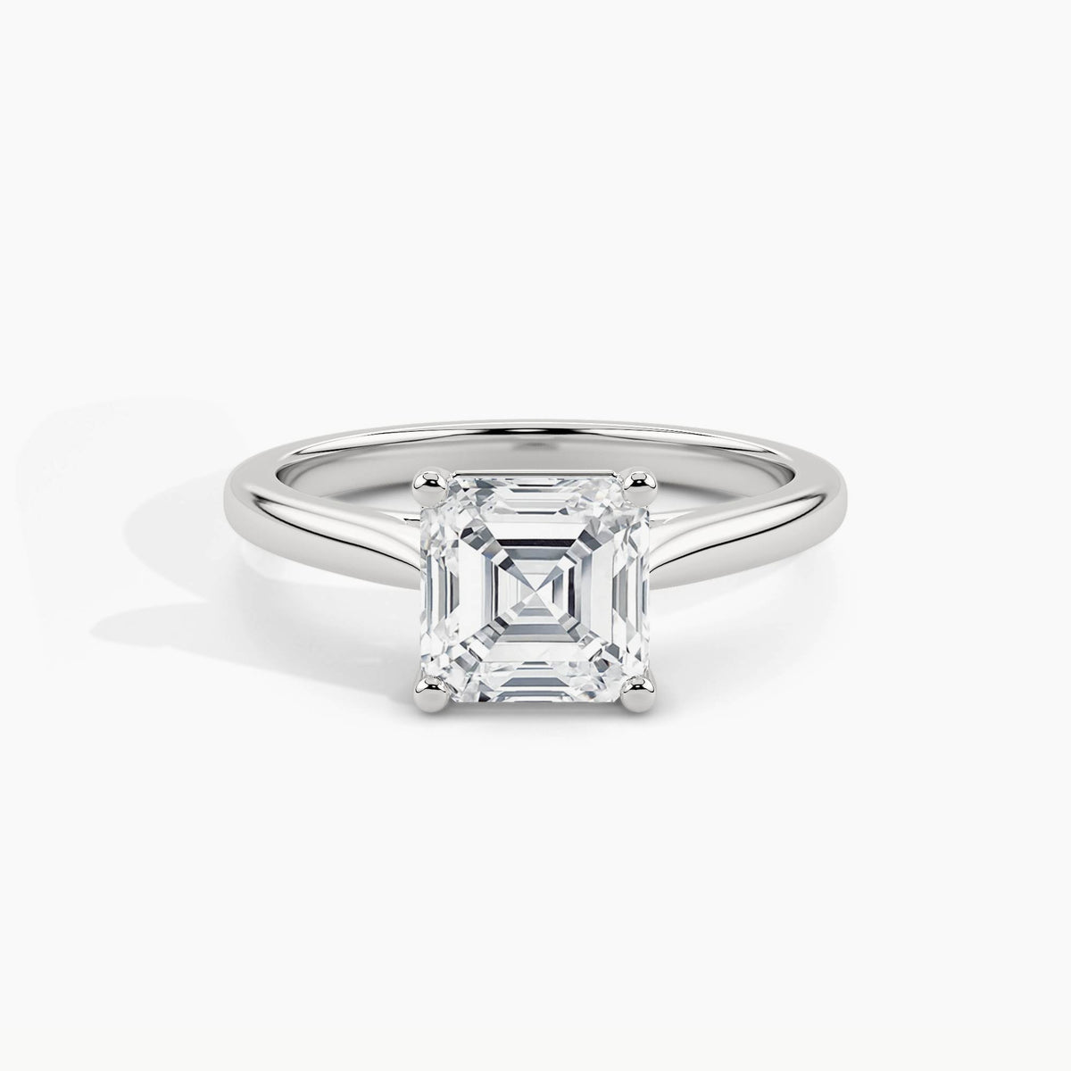 950 Platinum, Asscher, down view