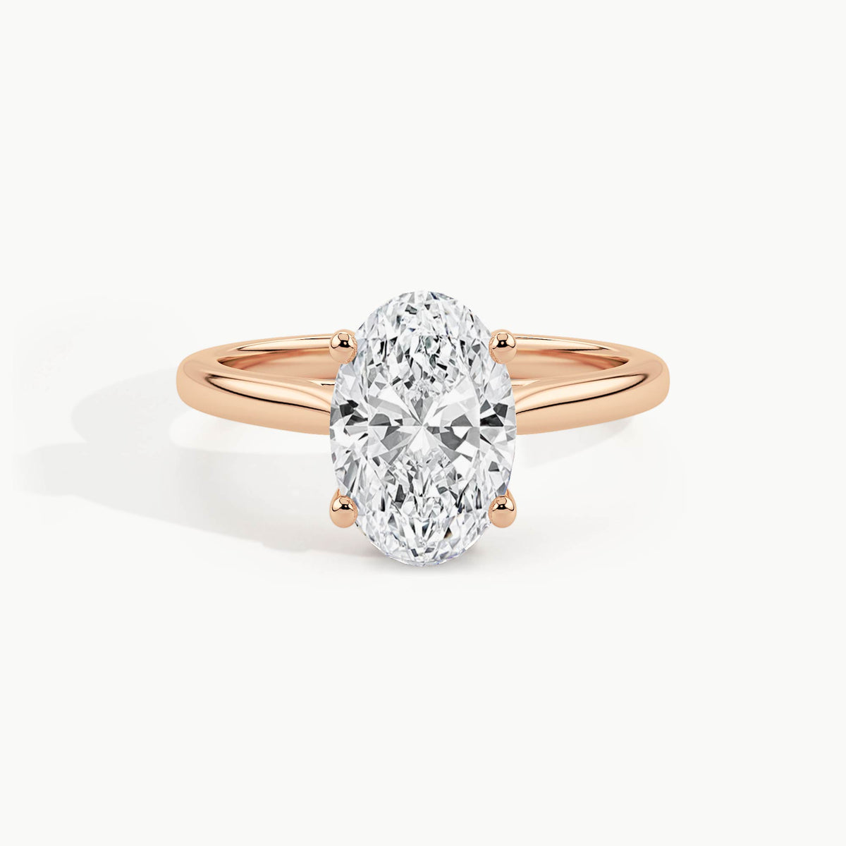 Rose Gold, Oval, down view
