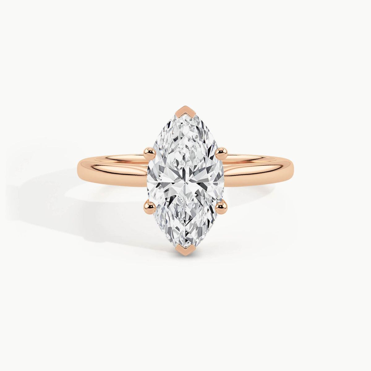 Rose Gold, Marquise, down view