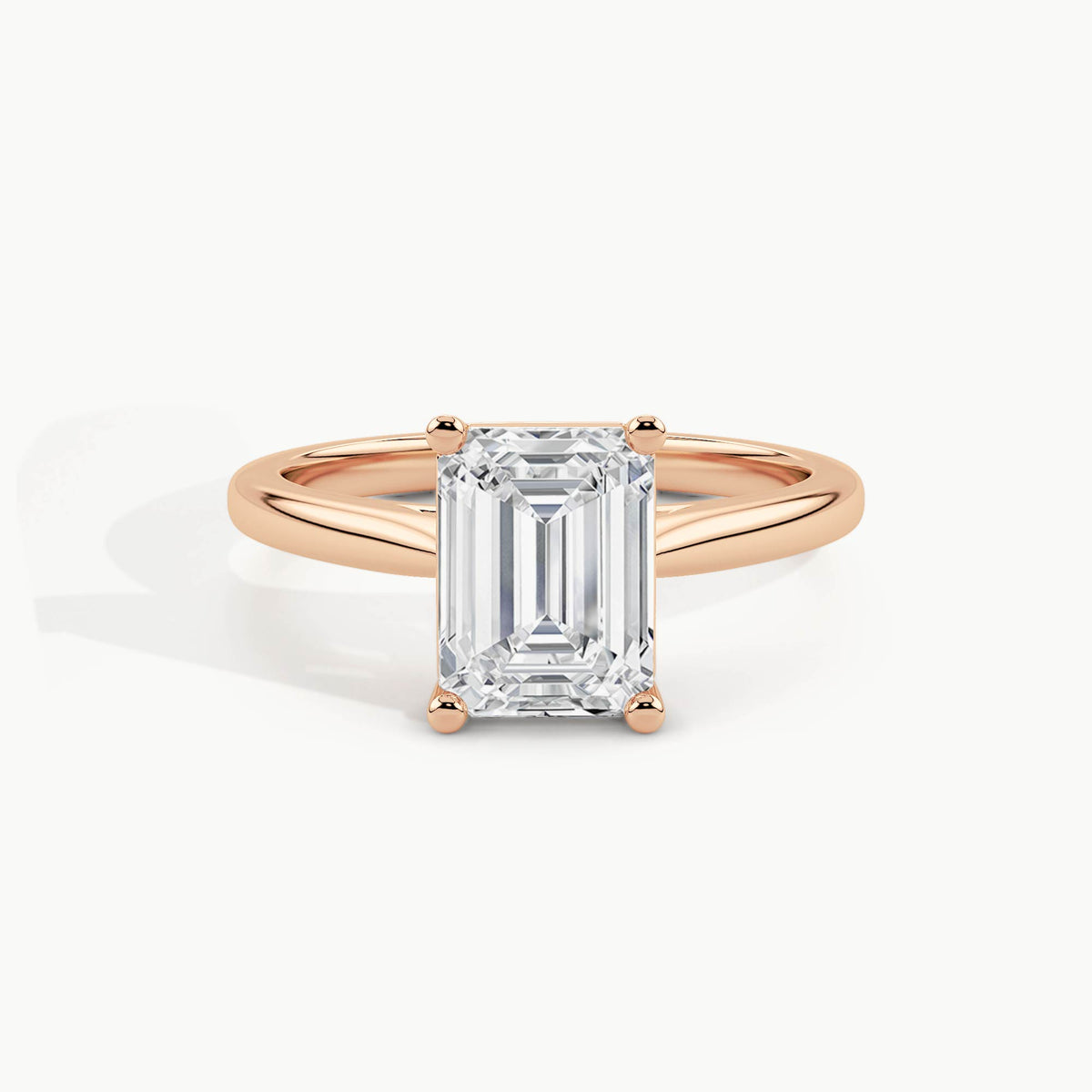 Rose Gold, Emerald, down view