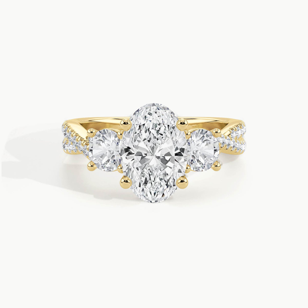 Yellow Gold, Oval, down view