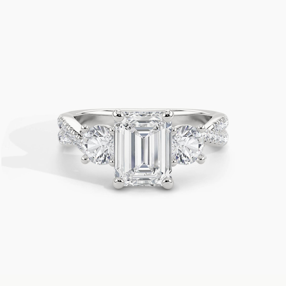 950 Platinum, Emerald, down view