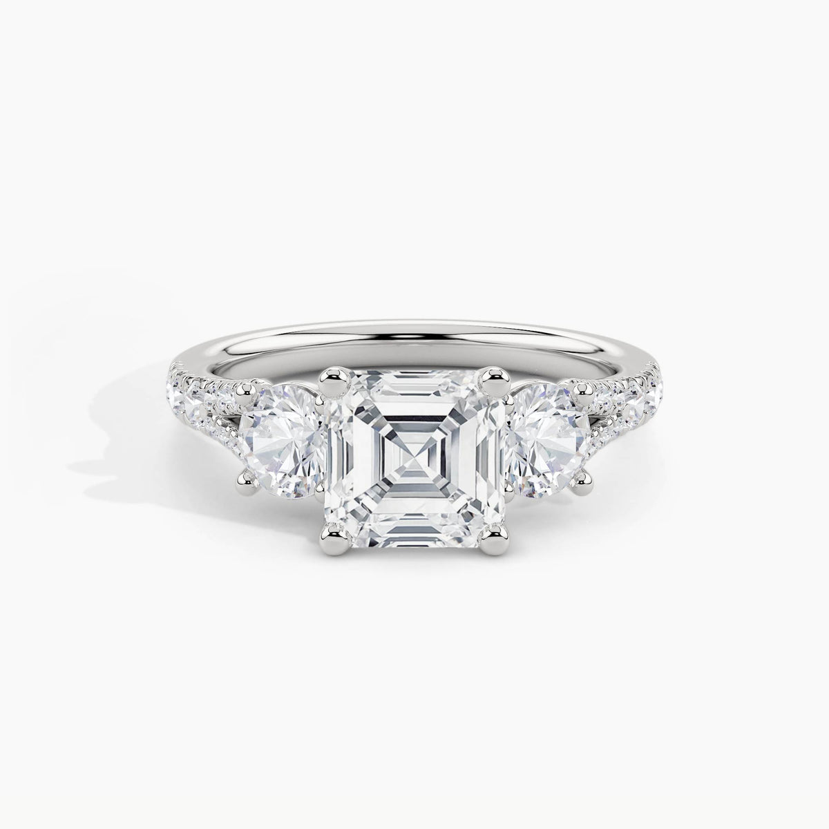 White Gold, Asscher, down view