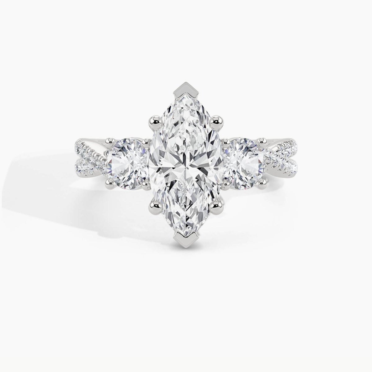 White Gold, Marquise, down view