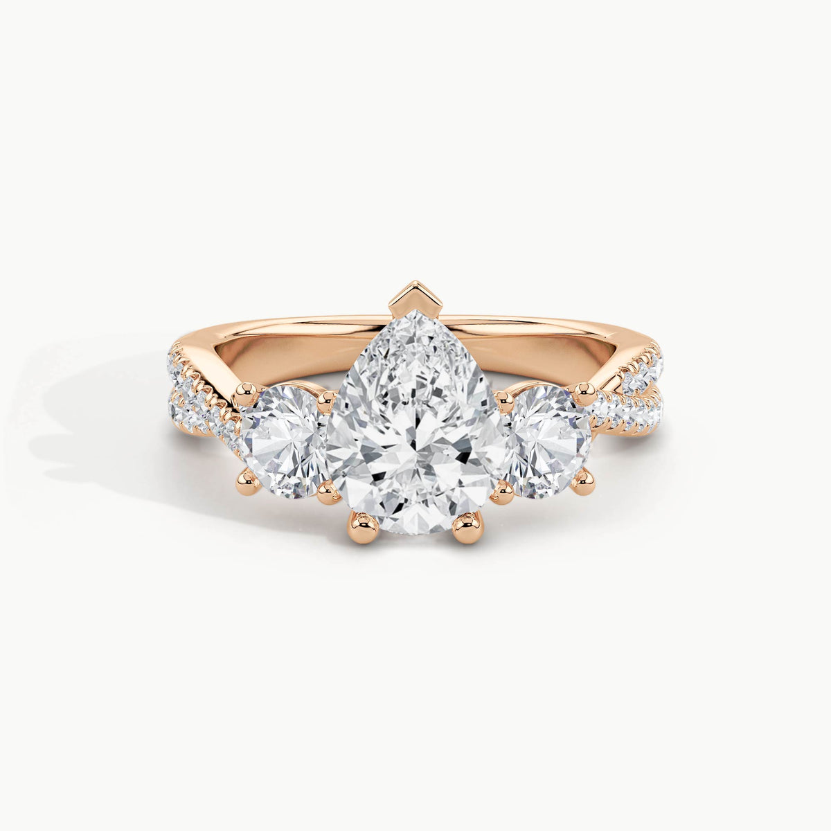 Rose Gold, Pear, down view