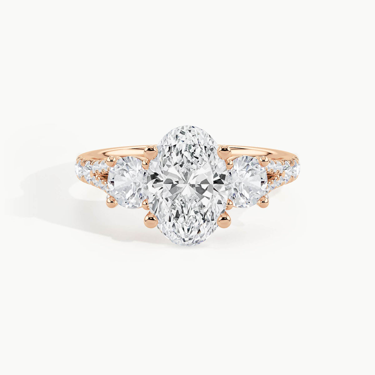 Rose Gold, Oval, down view