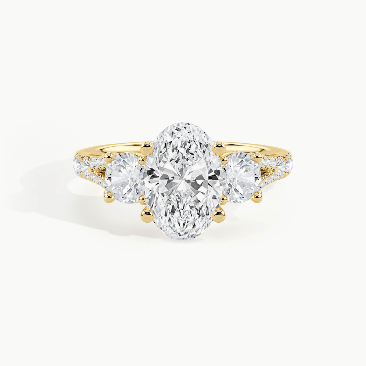 Yellow Gold, Oval, down view
