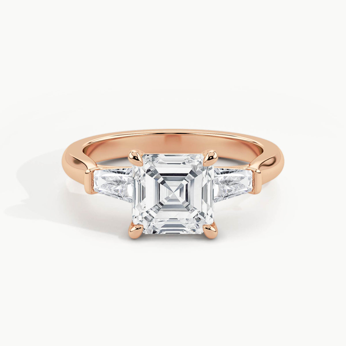Rose Gold, Asscher, down view
