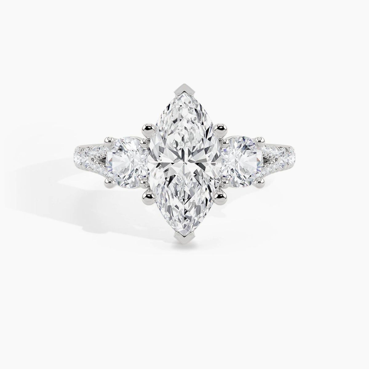White Gold, Marquise, down view