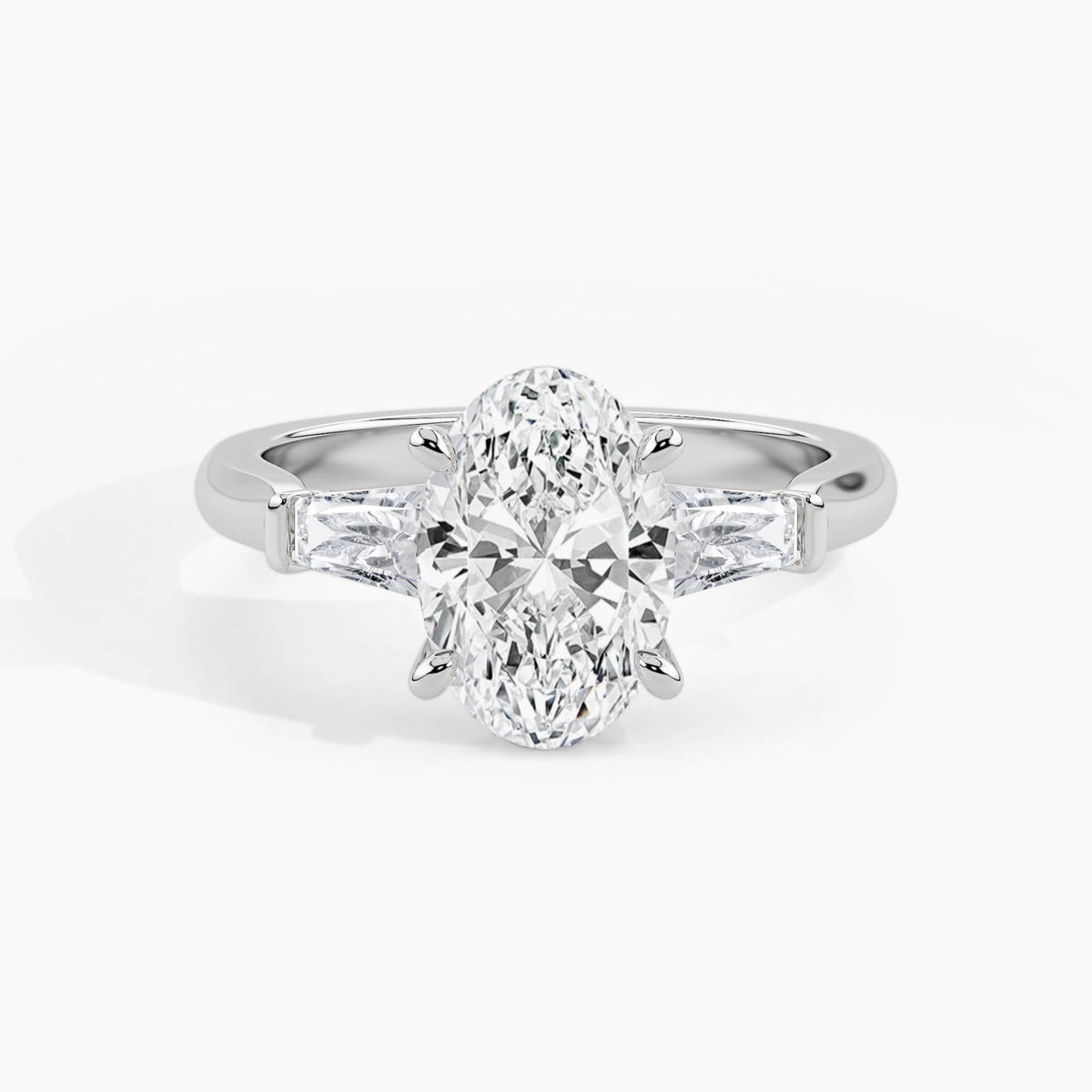 950 Platinum, Oval, down view
