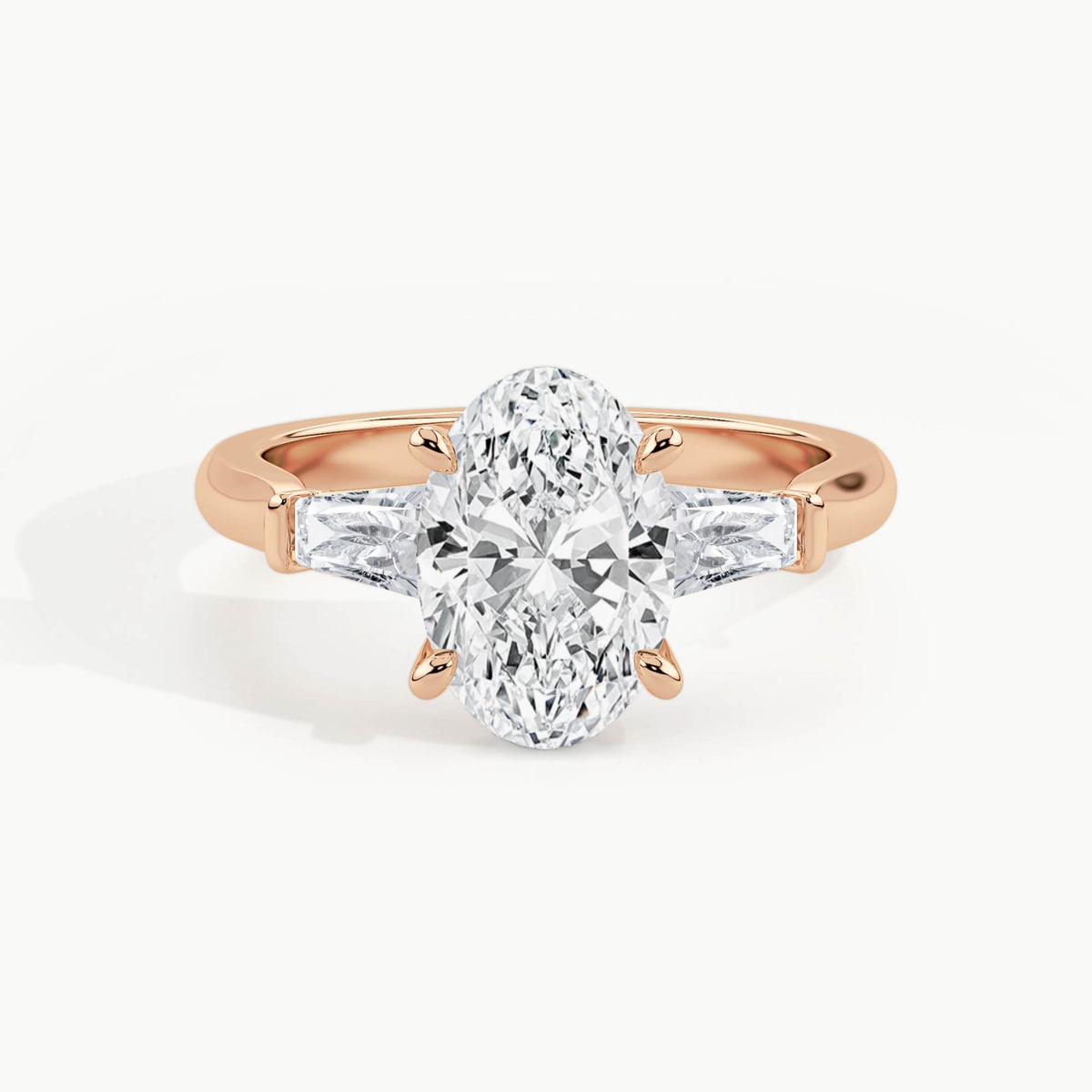 Rose Gold, Oval, down view