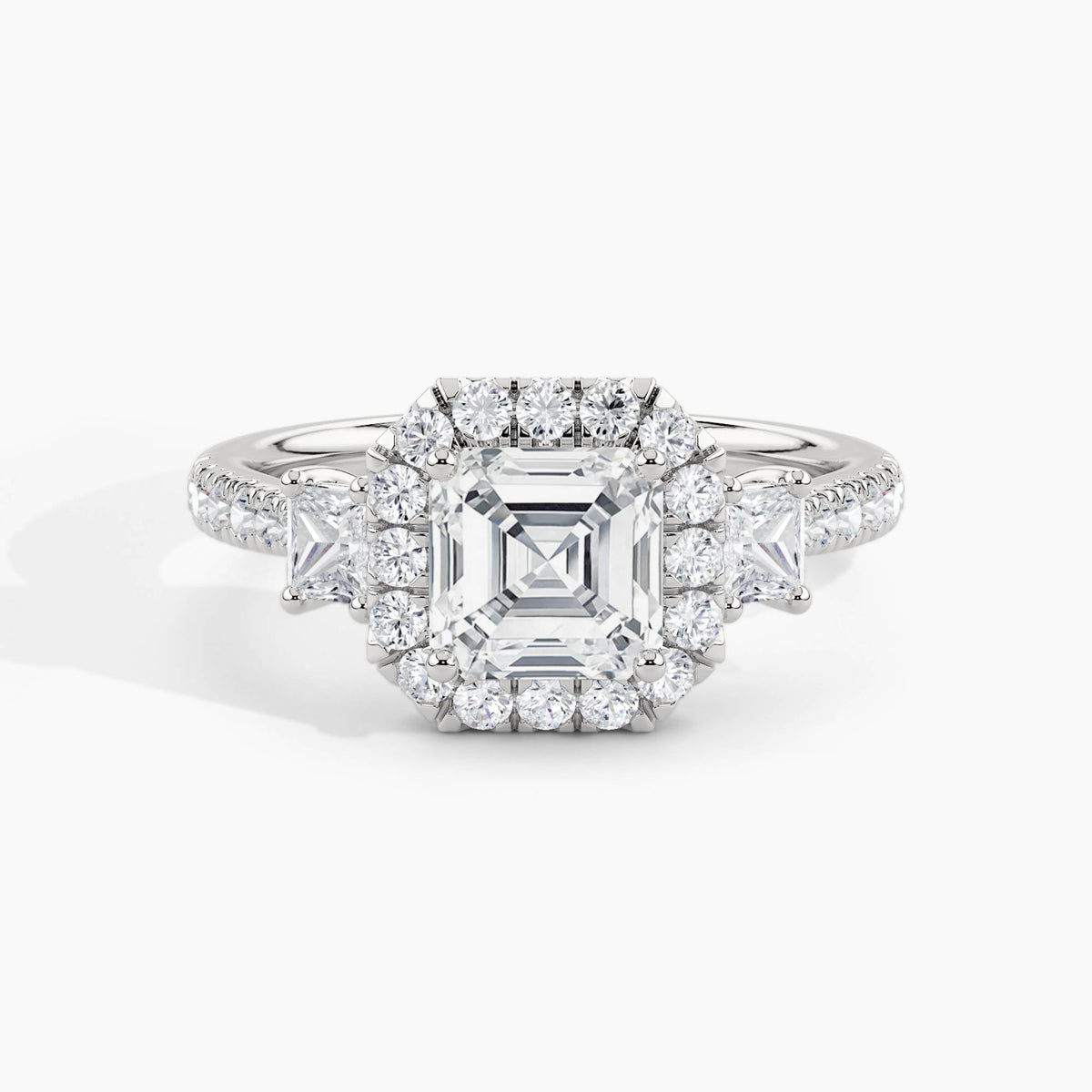 White Gold, Asscher, down view