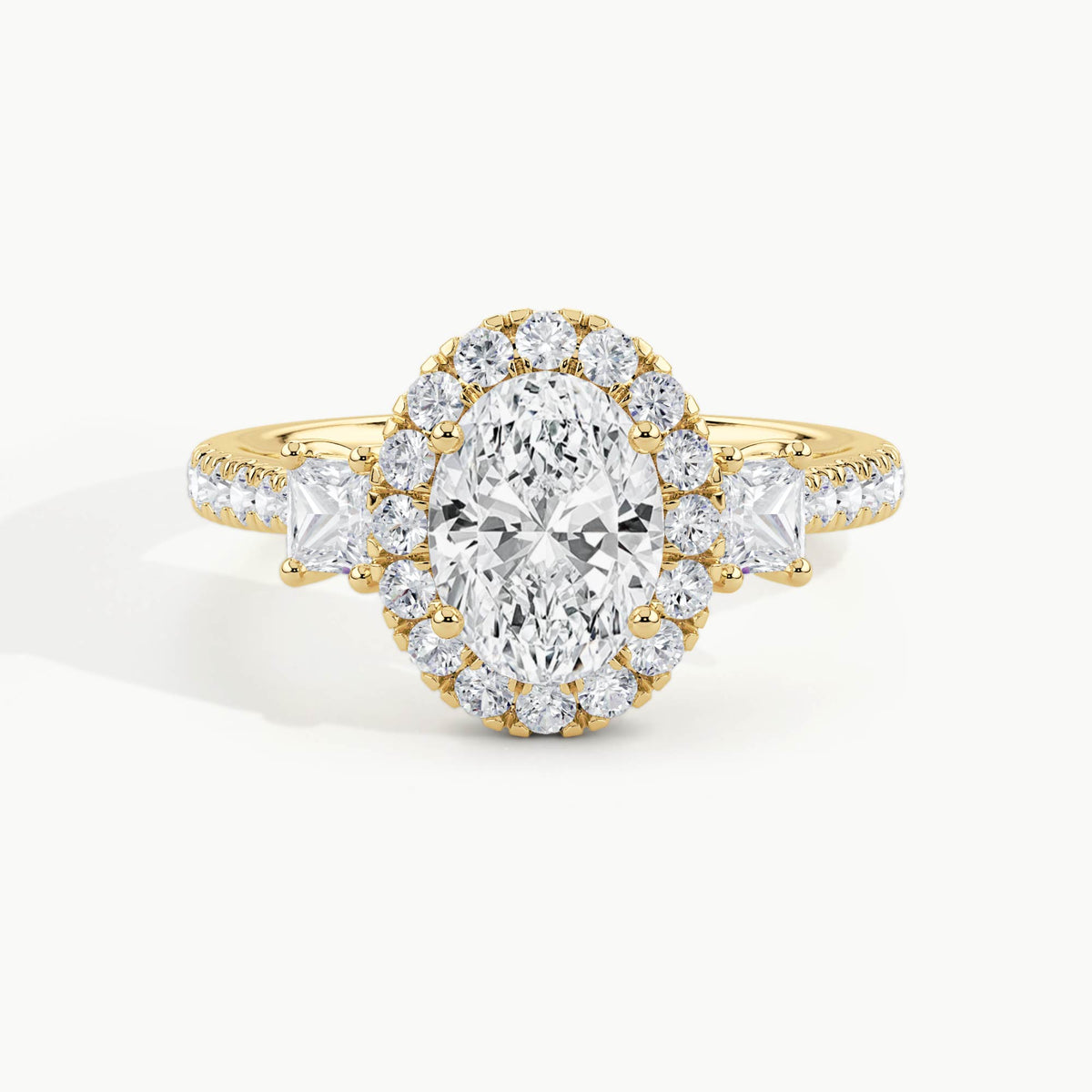 Yellow Gold, Oval, down view