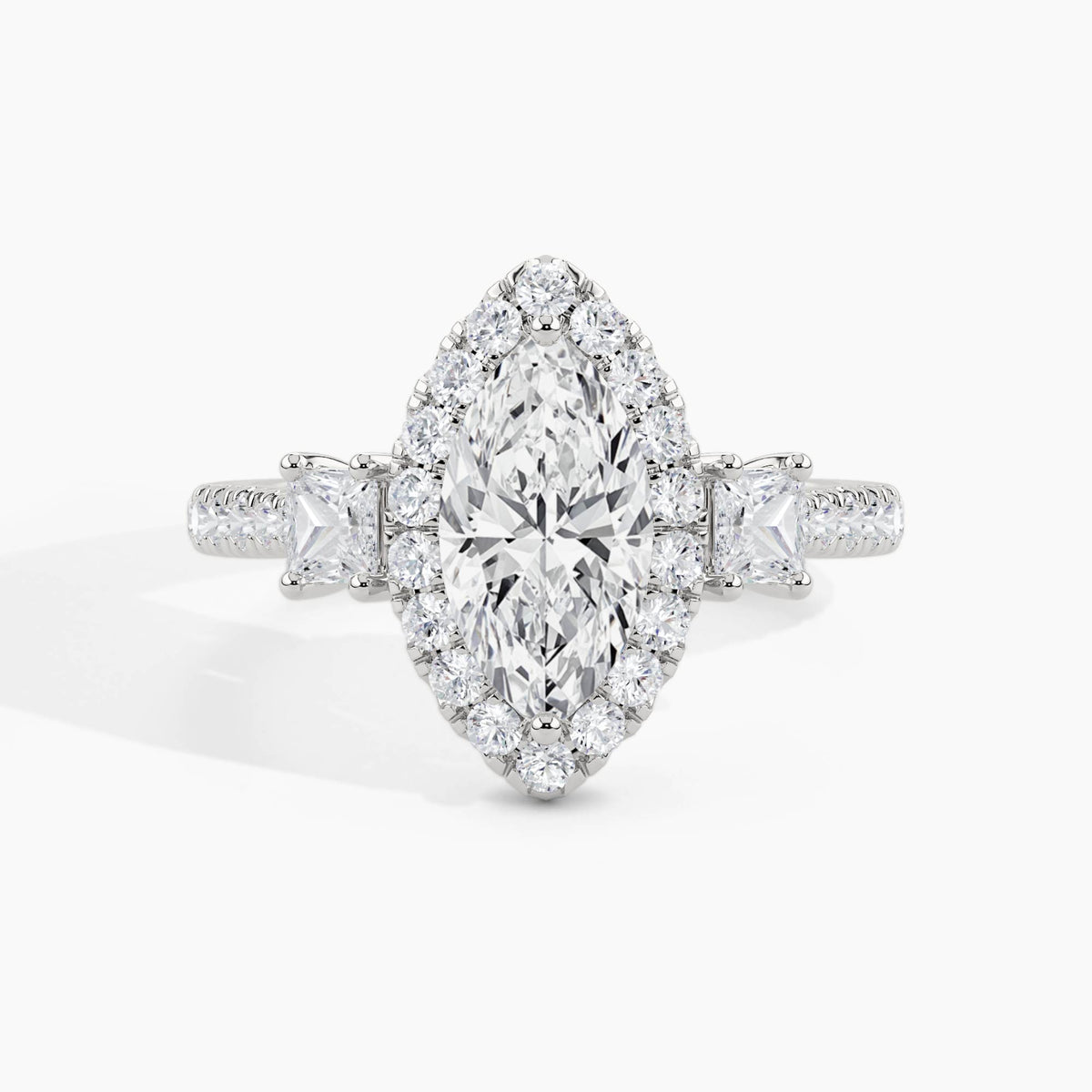 White Gold, Marquise, down view