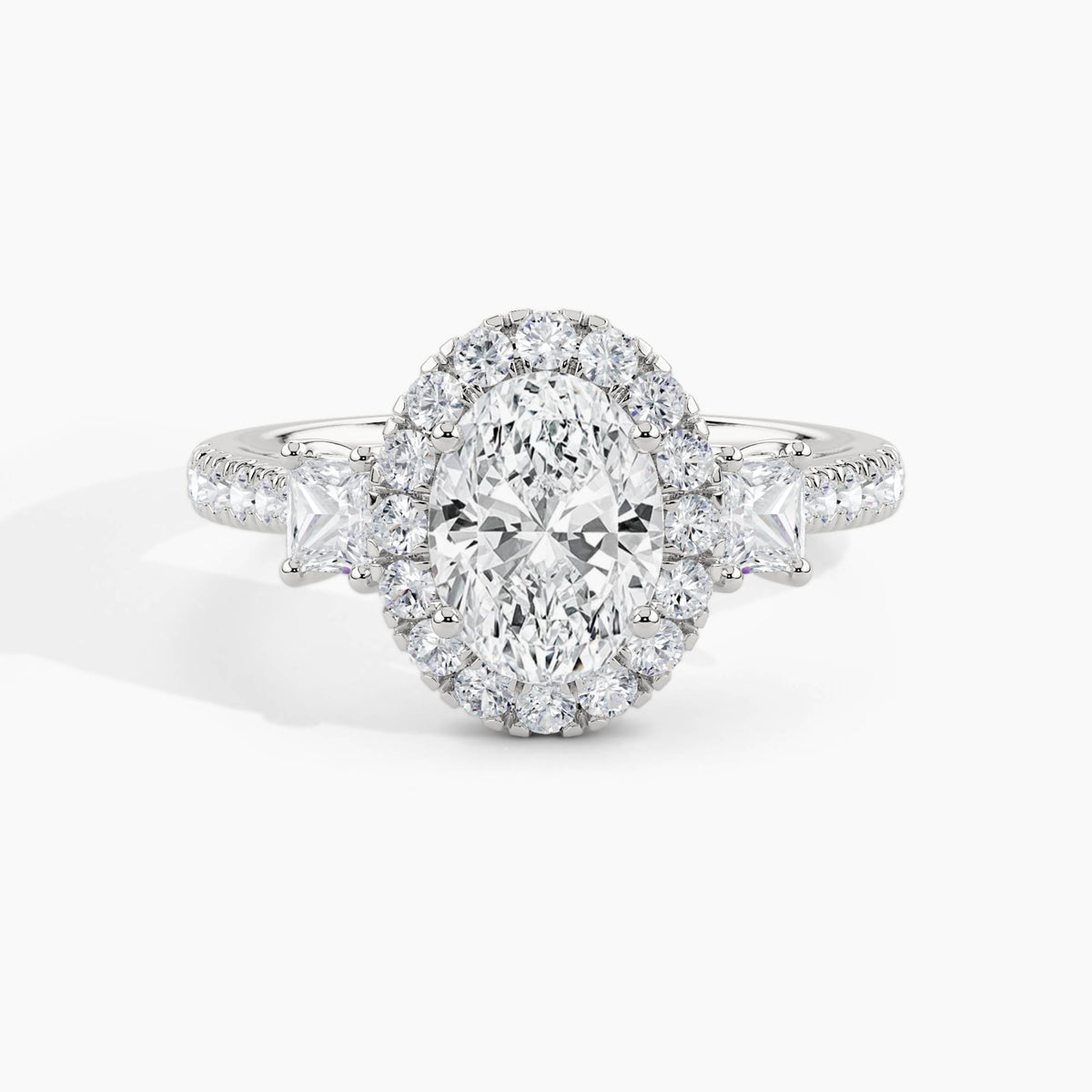 White Gold, Oval, down view