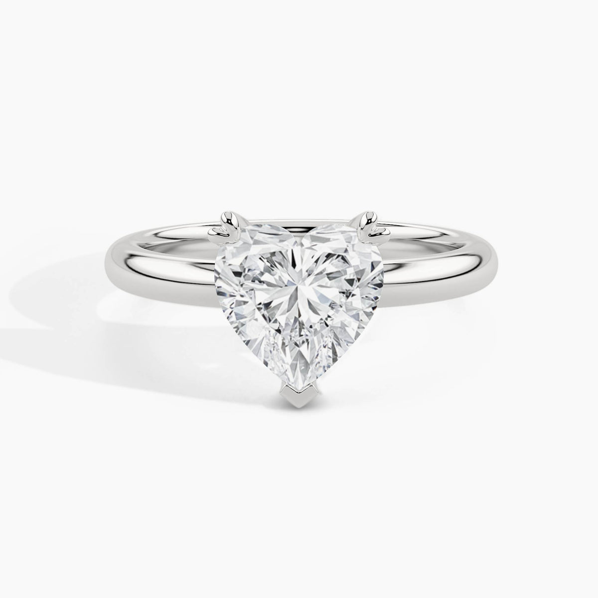 950 Platinum, Heart, down view