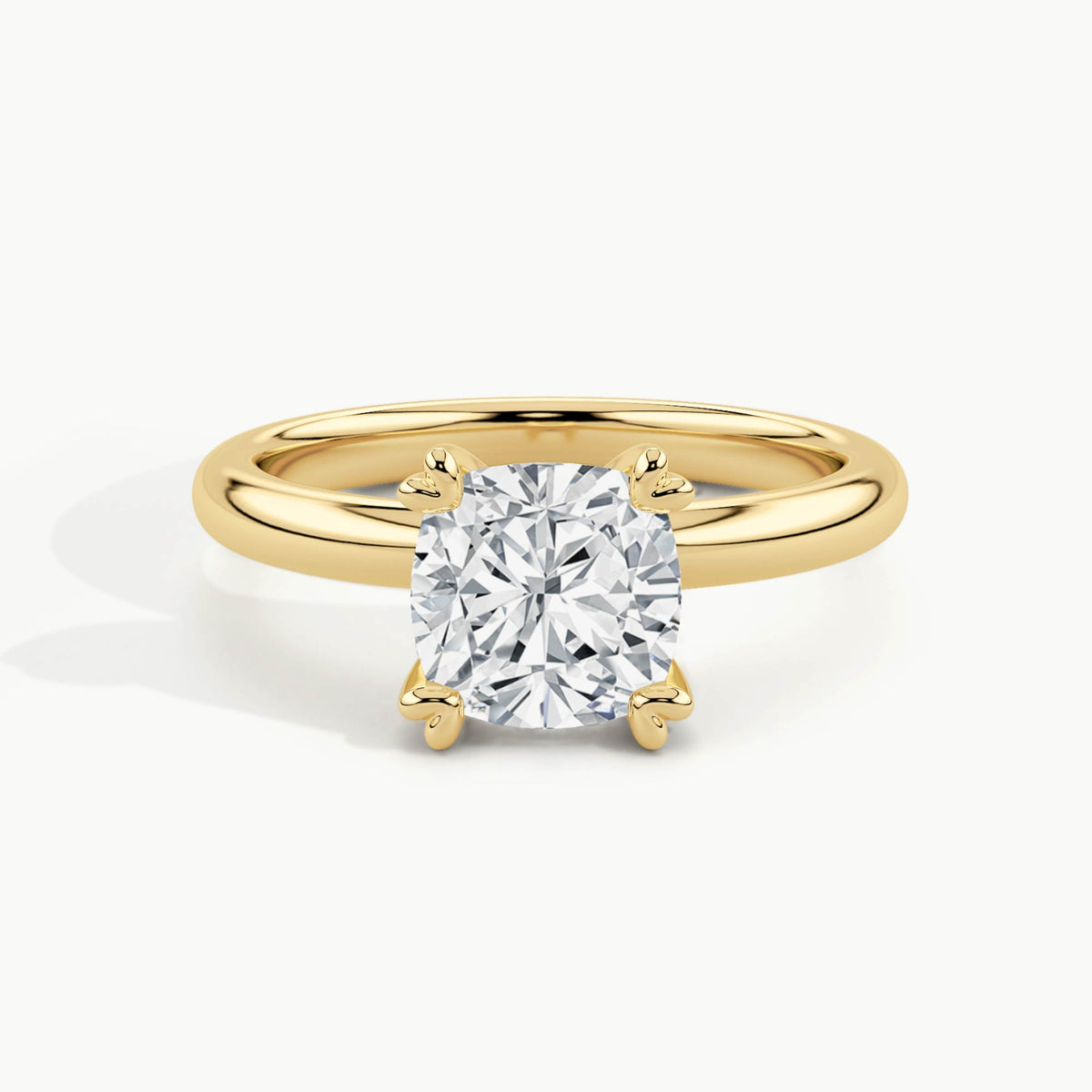 Yellow Gold, Cushion, down view