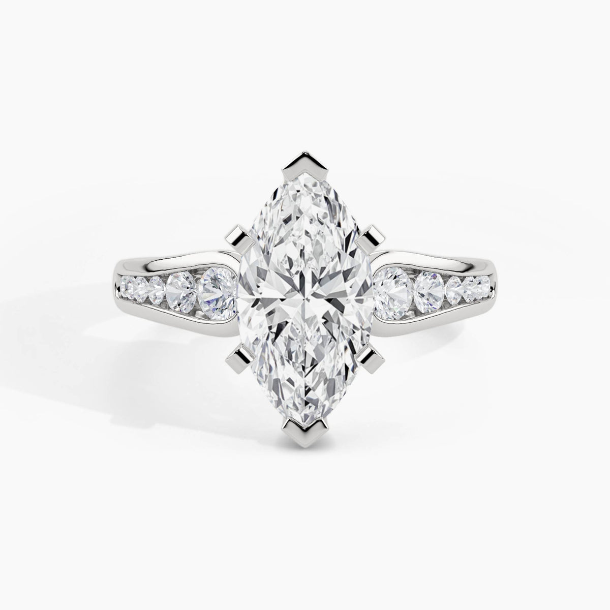 White Gold, Marquise, down view