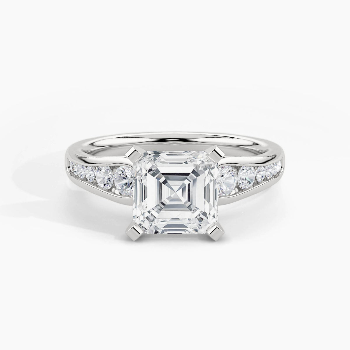 White Gold, Asscher, down view