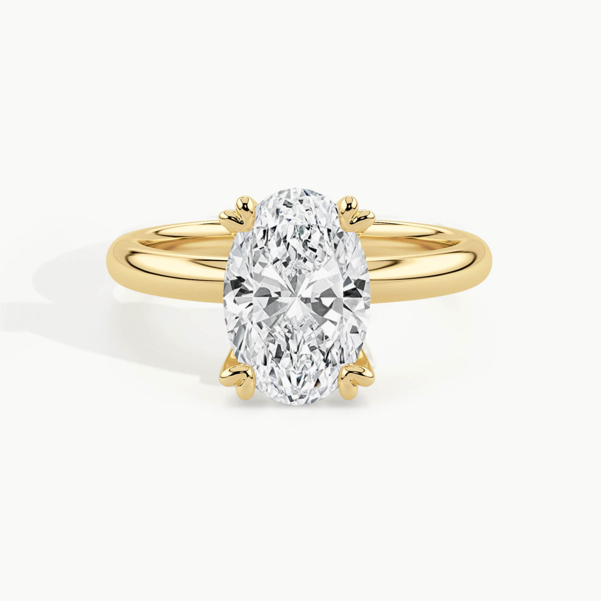 Yellow Gold, Oval, down view