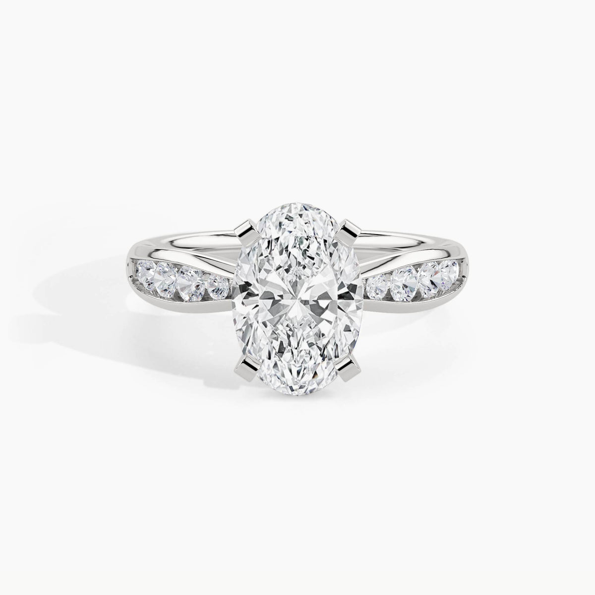 950 Platinum, Oval, down view