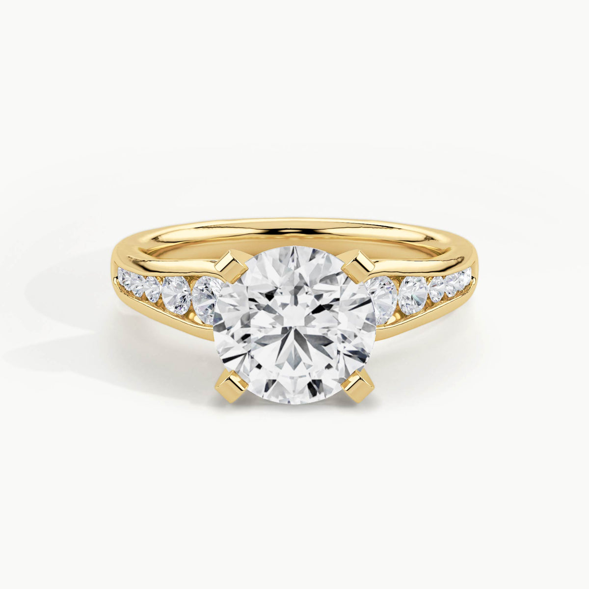 Yellow Gold, Round, down view