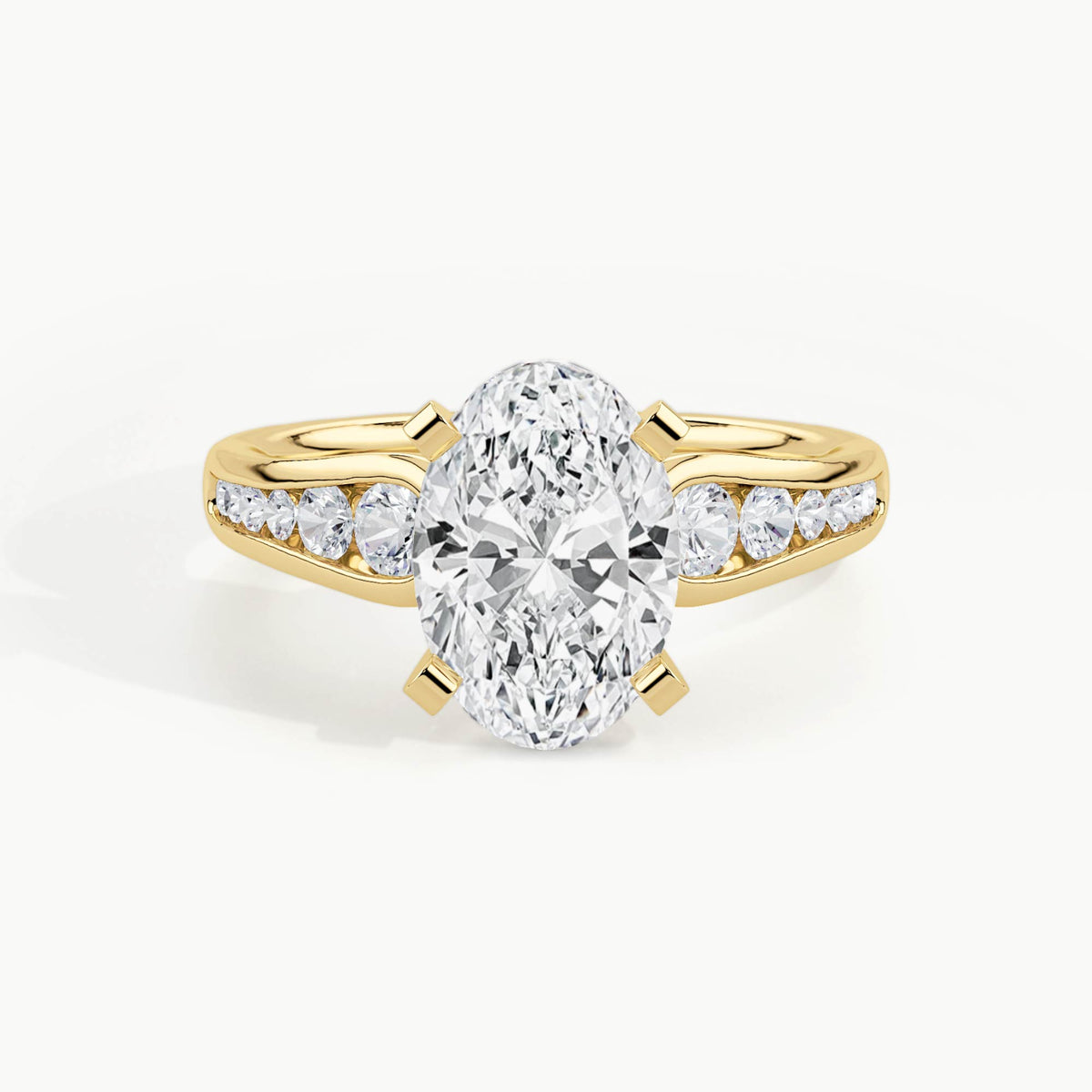 Yellow Gold, Oval, down view
