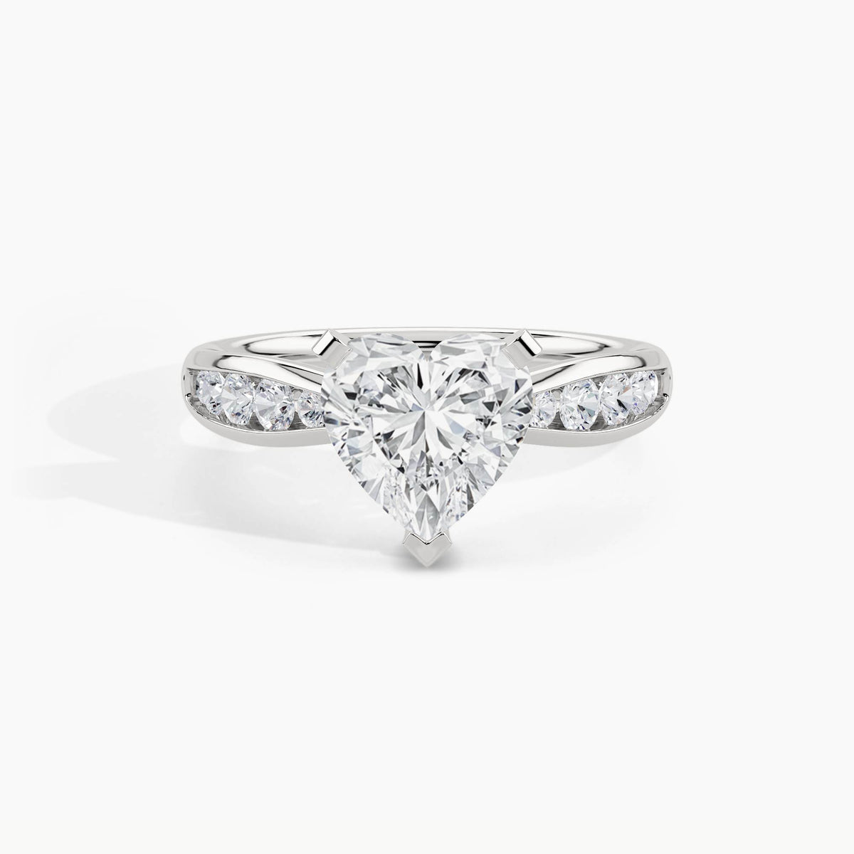 950 Platinum, Heart, down view