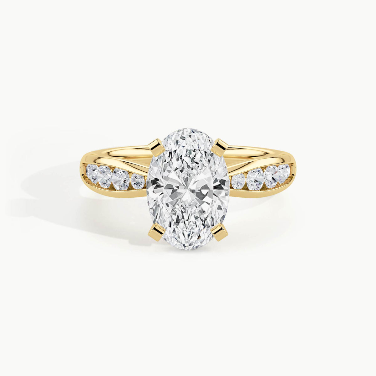 Yellow Gold, Oval, down view