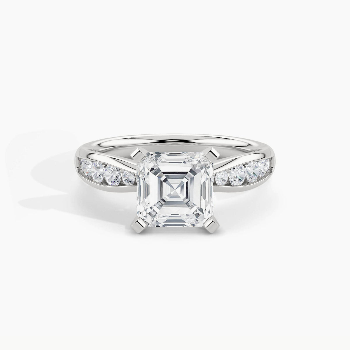 950 Platinum, Asscher, down view