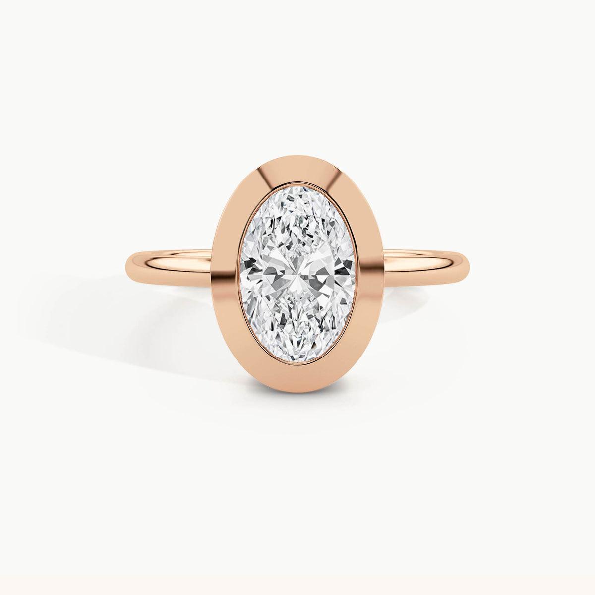 Rose Gold, Oval, down view