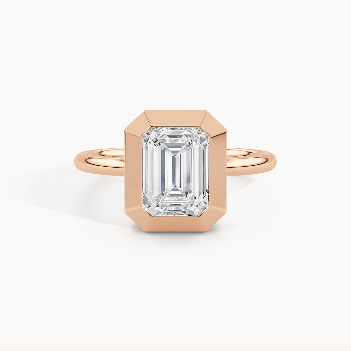 Rose Gold, Emerald, down view