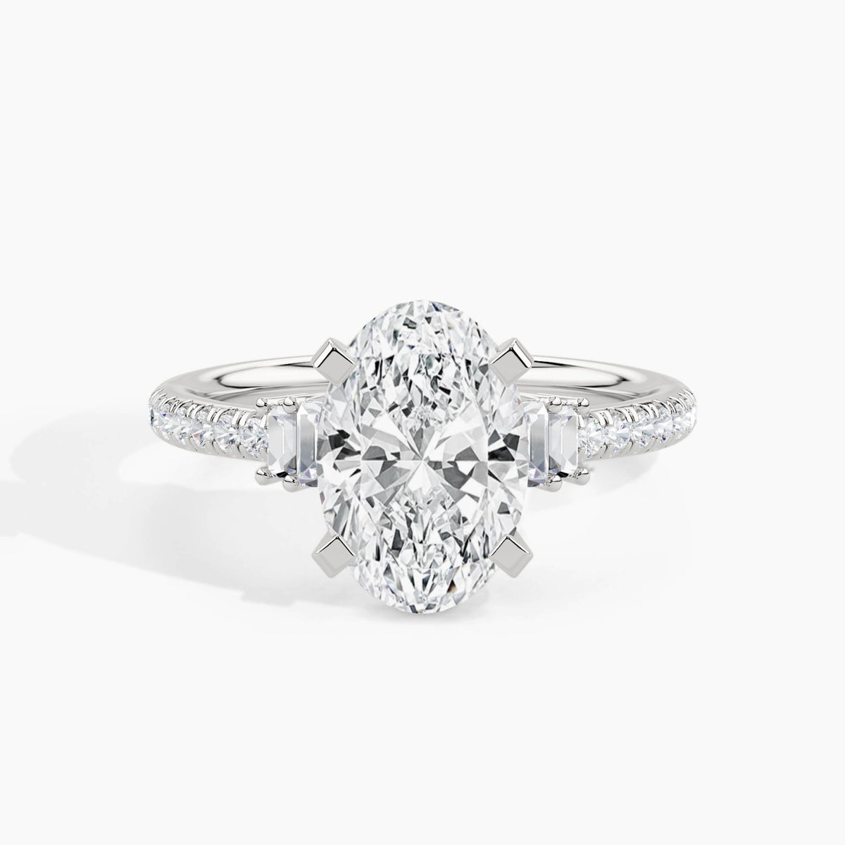 White Gold, Oval, down view