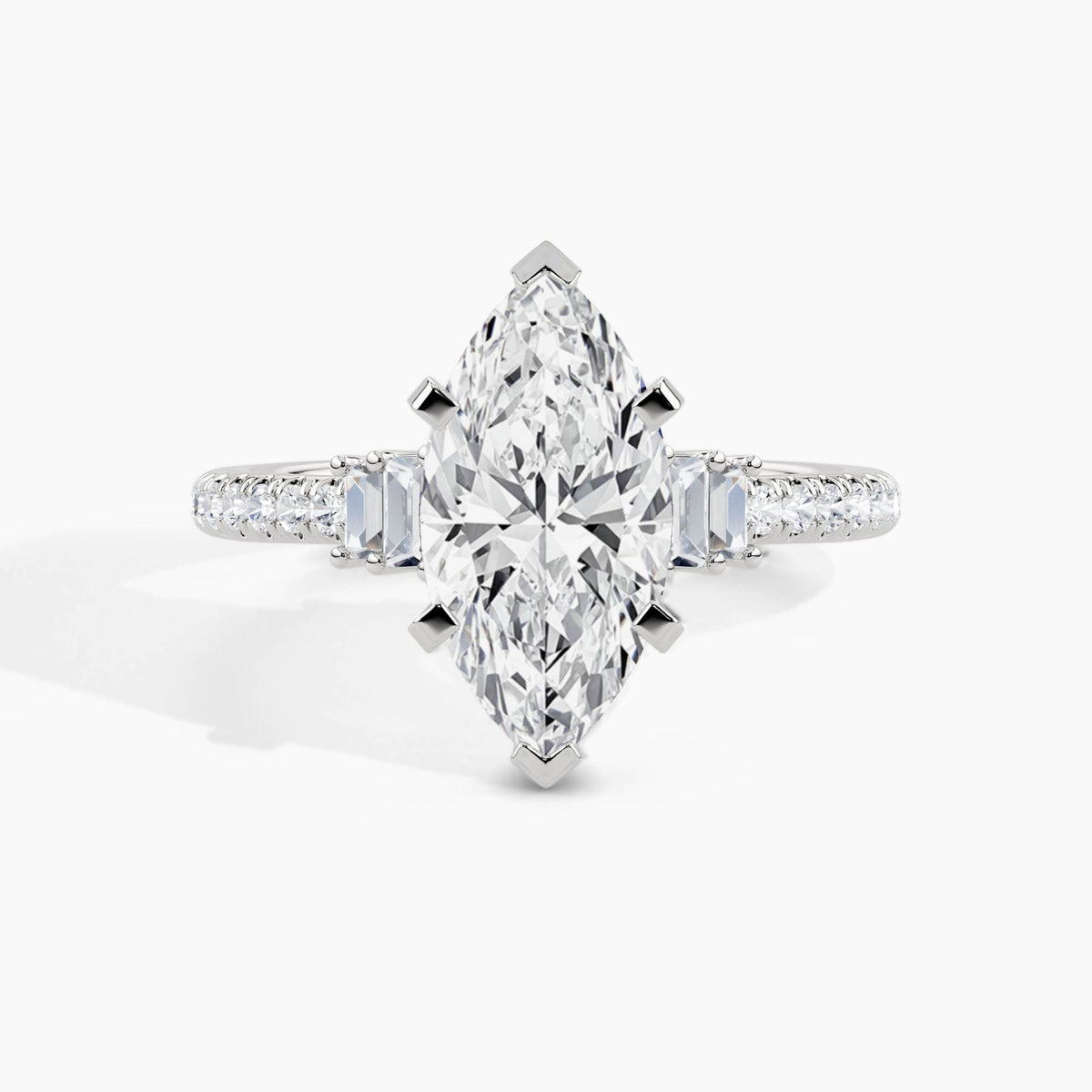 White Gold, Marquise, down view