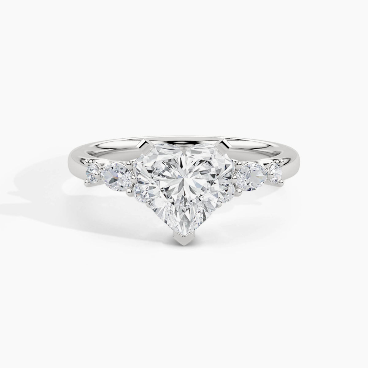 950 Platinum, Heart, down view