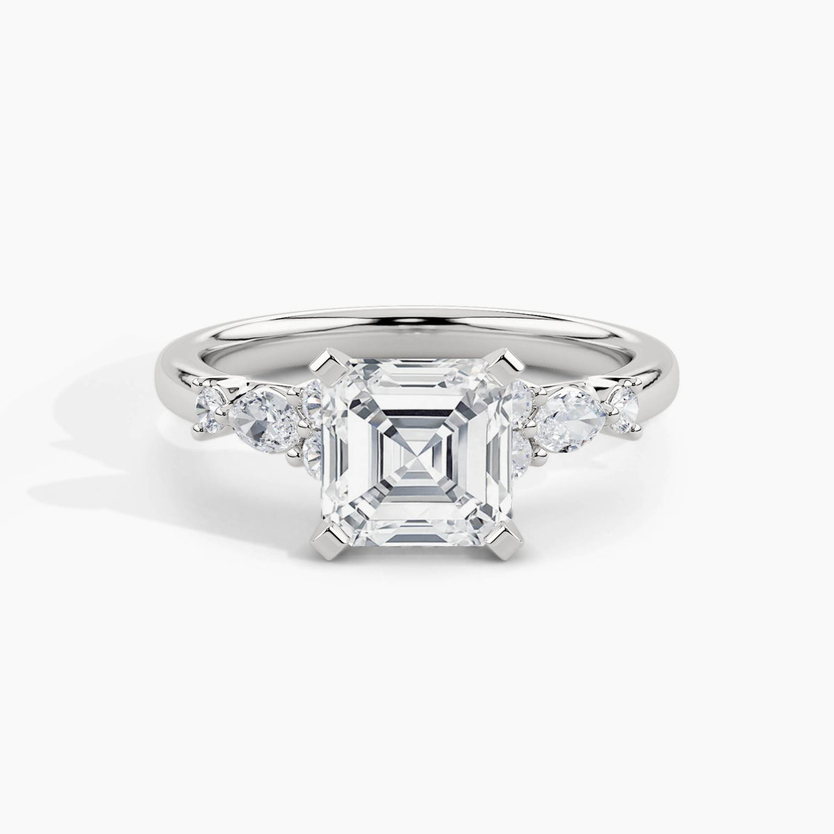 White Gold, Asscher, down view