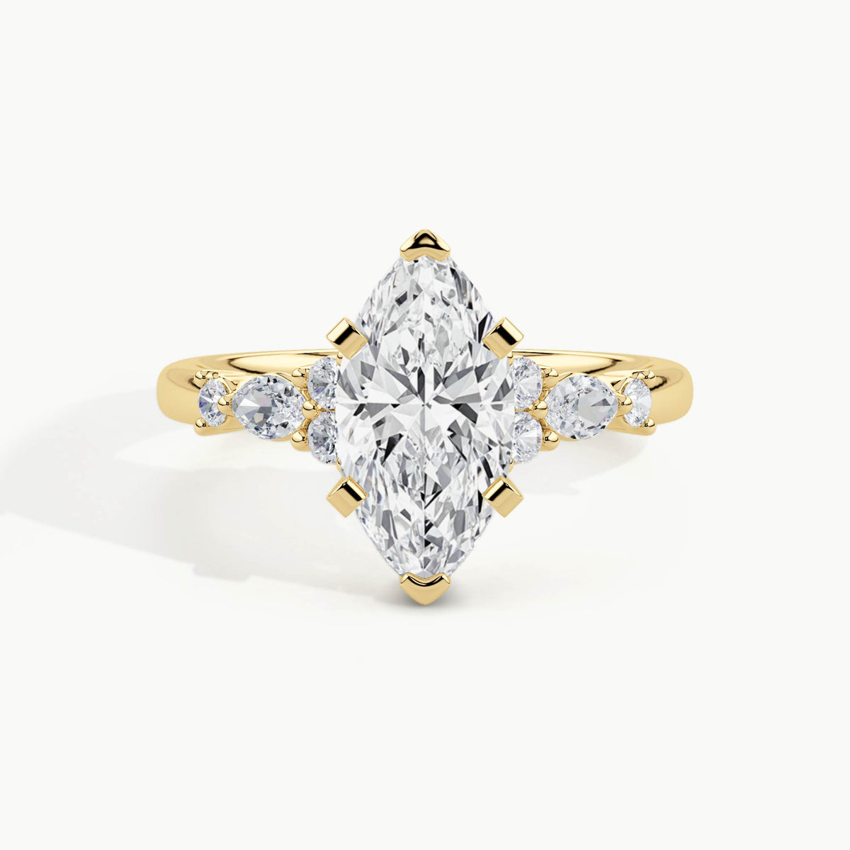 Yellow Gold, Marquise, down view