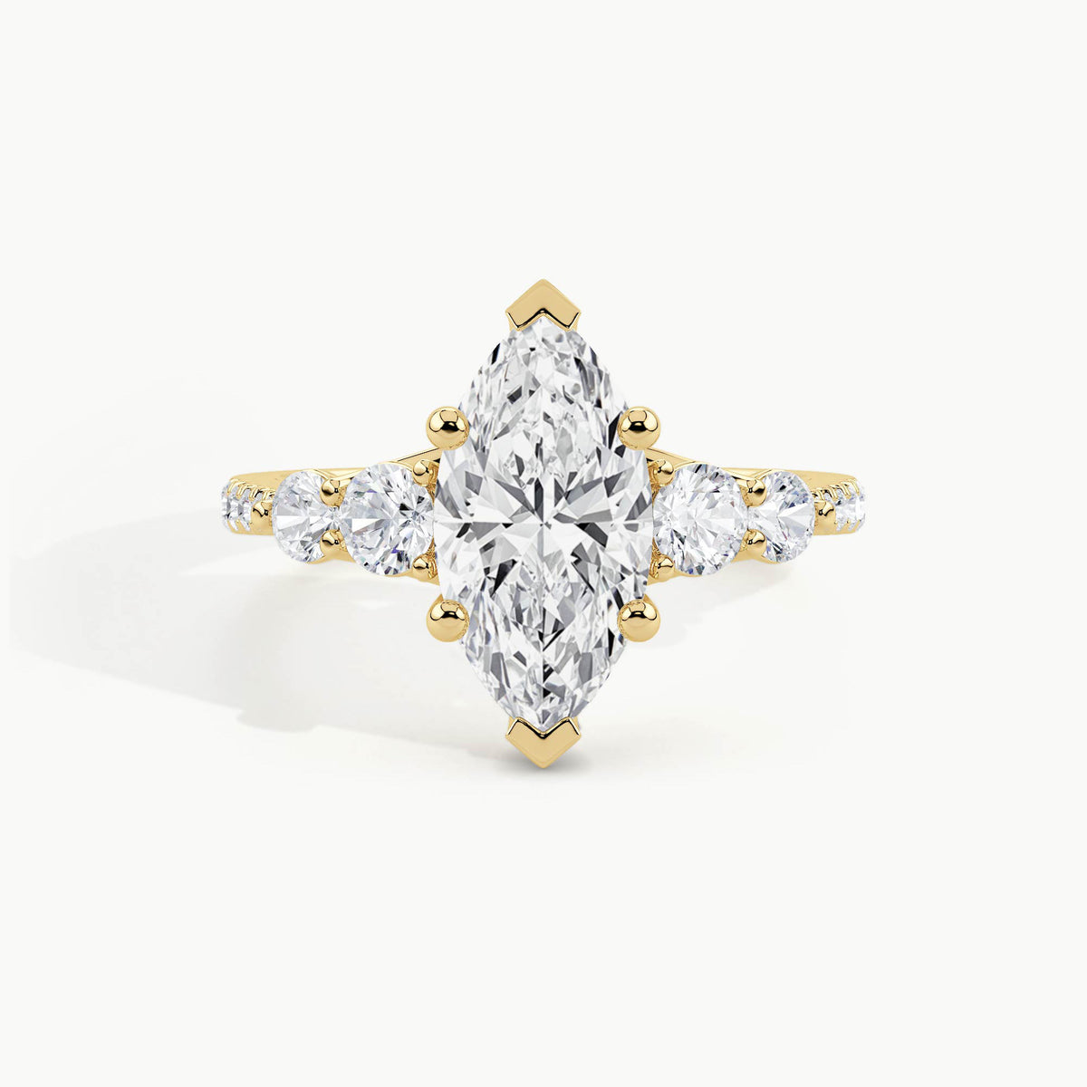Yellow Gold, Marquise, down view